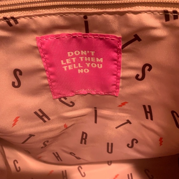 NEW Stella & Dot Crush It "Don't Let Them Tell You No" Padded Tote Bag w/Bow - Picture 12 of 16